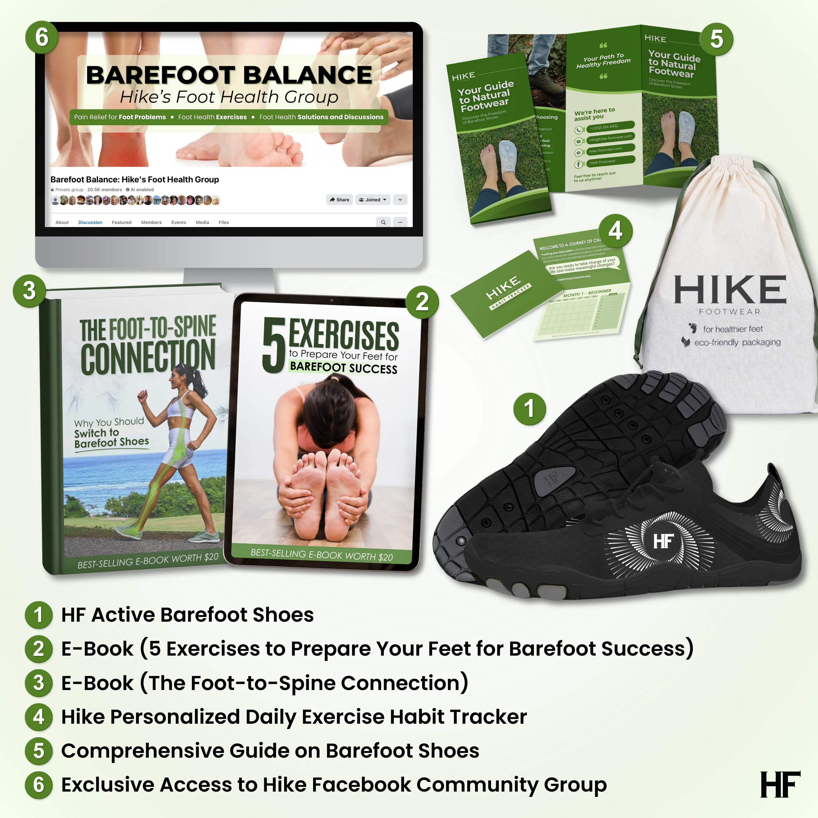 HF Active - Actieve levensstijl en pijnverlichting barefoot schoenen (Unisex)