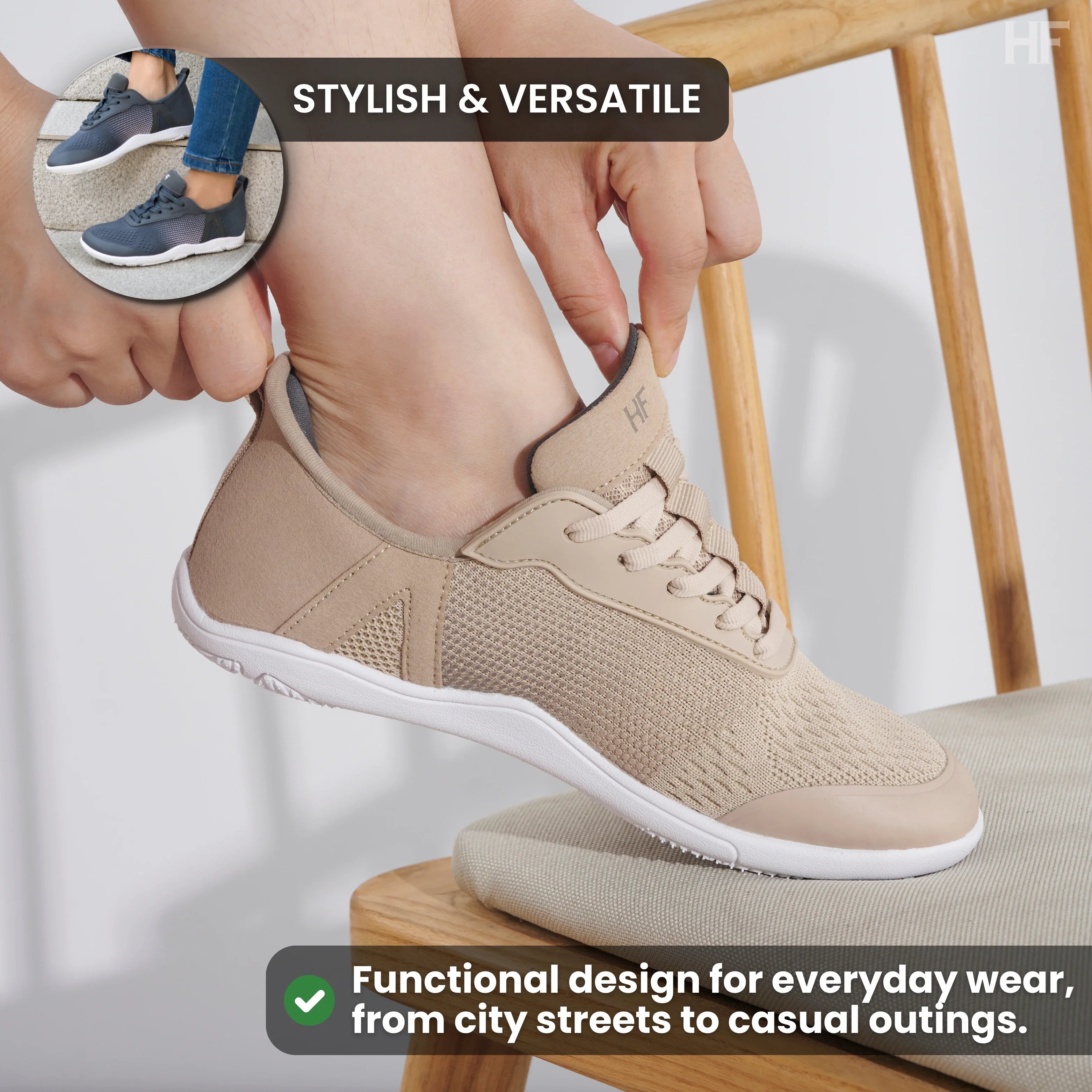 HF Stride – Ergonomische Barefoot Instapschoenen (Unisex)